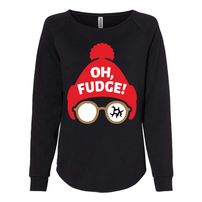 Oh Fudge Funny Christmas Saying Xmas Womens California Wash Sweatshirt