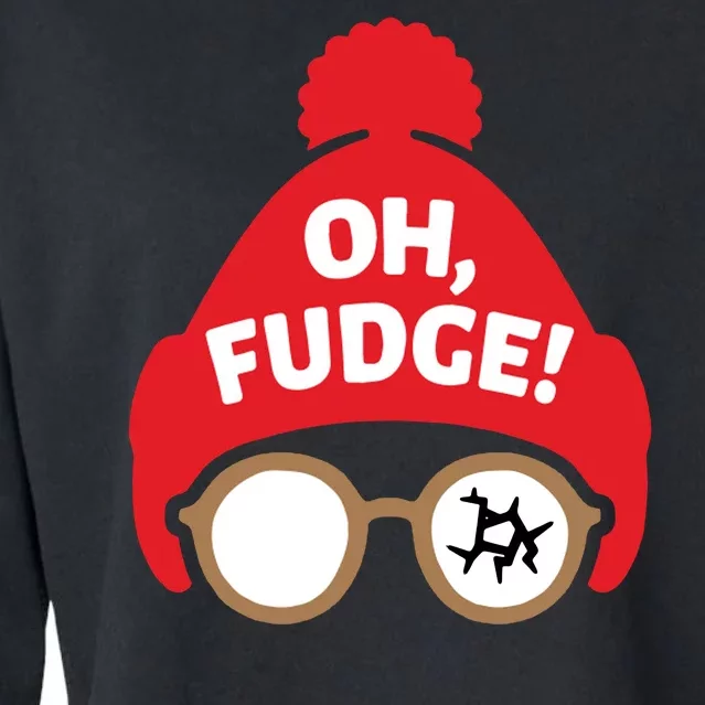 Oh Fudge Funny Christmas Saying Xmas Cropped Pullover Crew