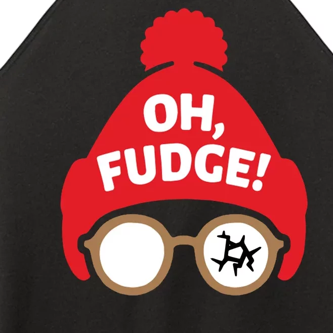 Oh Fudge Funny Christmas Saying Xmas Women’s Perfect Tri Rocker Tank