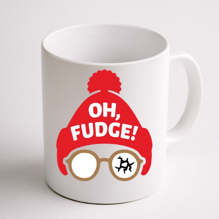 Oh Fudge Funny Christmas Saying Xmas Front & Back Coffee Mug