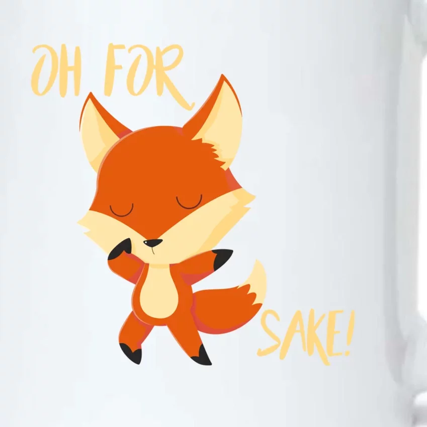 Oh For Fox Sake Funny Fox Pun Lover Gift Black Color Changing Mug