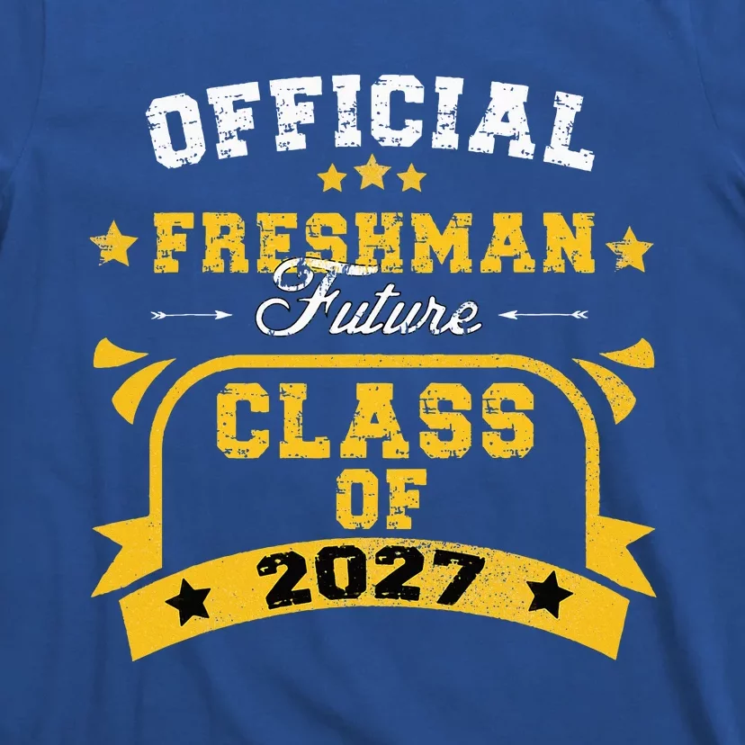 Official Freshman Future Class Of 2027 First Day Of School T-Shirt