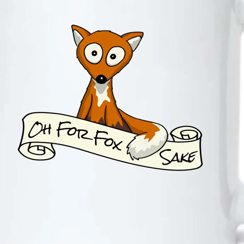 Oh For Fox Sake Funny Fox Pun Gift Black Color Changing Mug