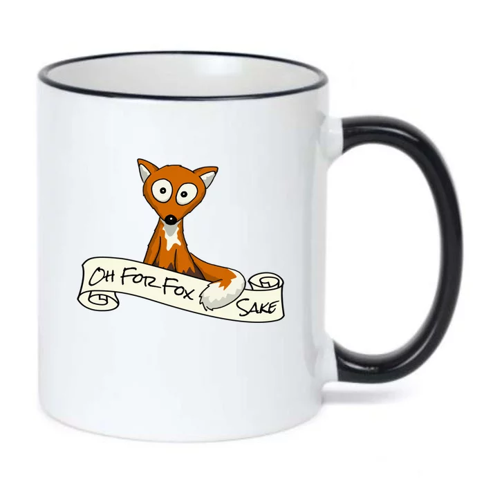 Oh For Fox Sake Funny Fox Pun Gift Black Color Changing Mug