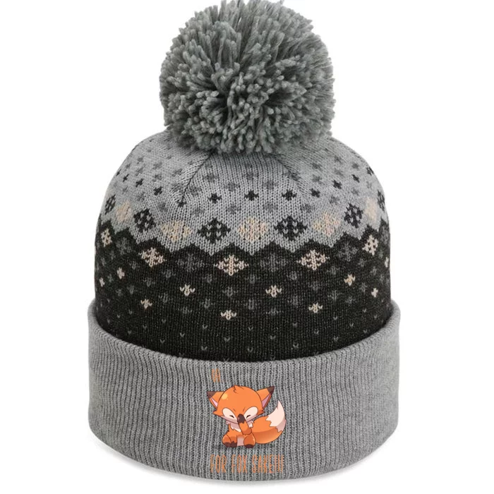 Oh For Fox Sake! Face Palm Fox Gift The Baniff Cuffed Pom Beanie