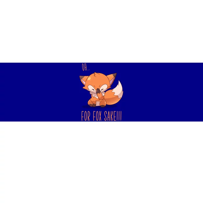 Oh For Fox Sake! Face Palm Fox Gift Bumper Sticker