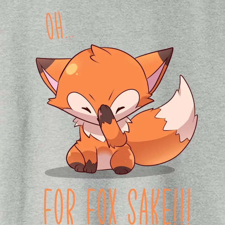 Oh For Fox Sake! Face Palm Fox Gift Women's Crop Top Tee