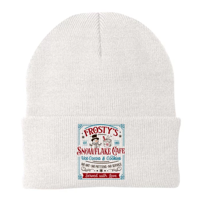 Old Fashioned FrostyS Snowflake Cafe Coffee Lovers Xmas Knit Cap Winter Beanie