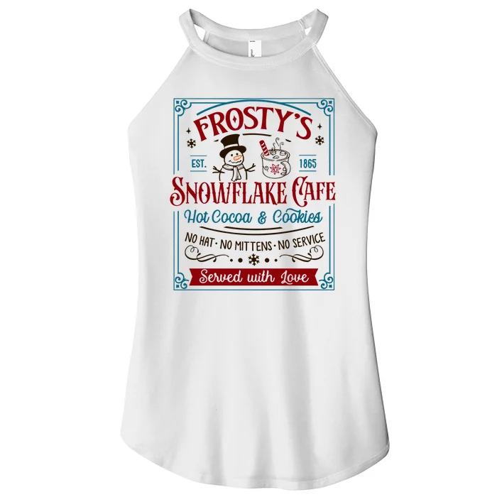 Old Fashioned FrostyS Snowflake Cafe Coffee Lovers Xmas Women’s Perfect Tri Rocker Tank