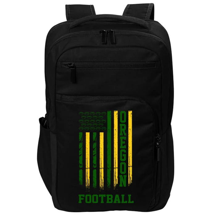 Oregon Football Fan American Flag Impact Tech Backpack