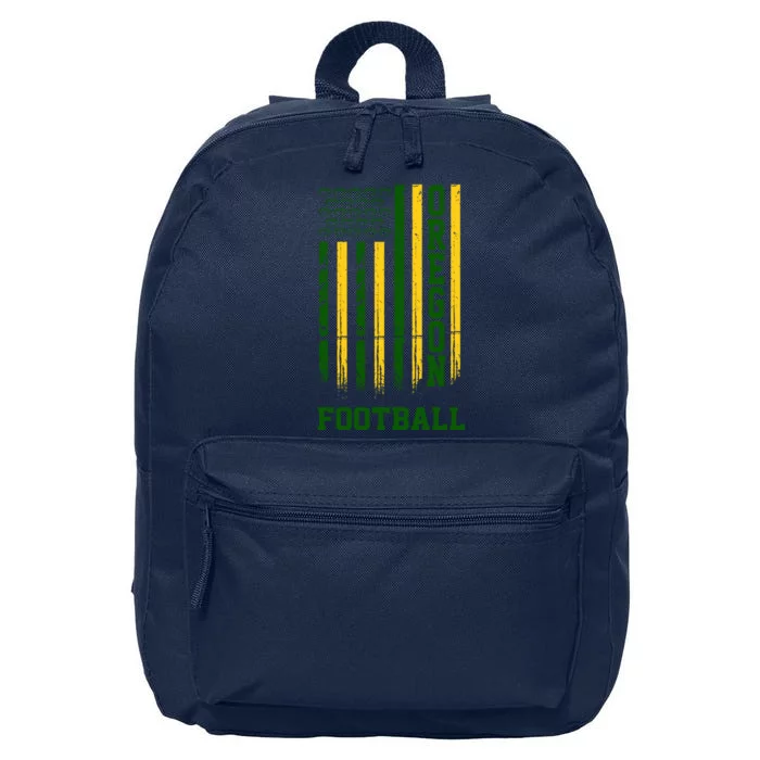 Oregon Football Fan American Flag 16 in Basic Backpack