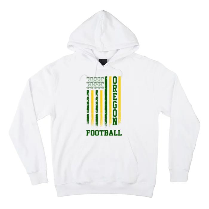 Oregon Football Fan American Flag Hoodie