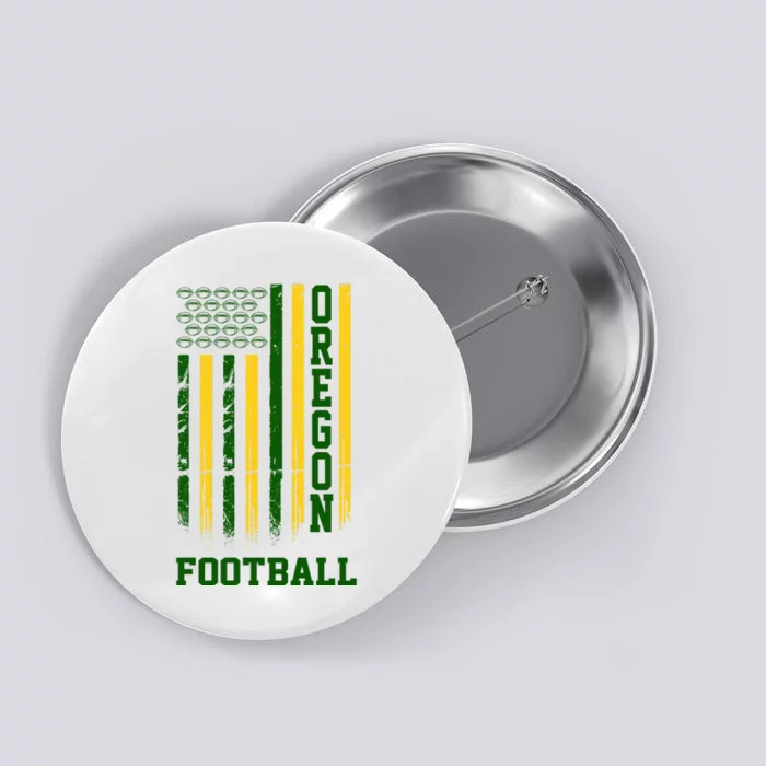 Oregon Football Fan American Flag Button