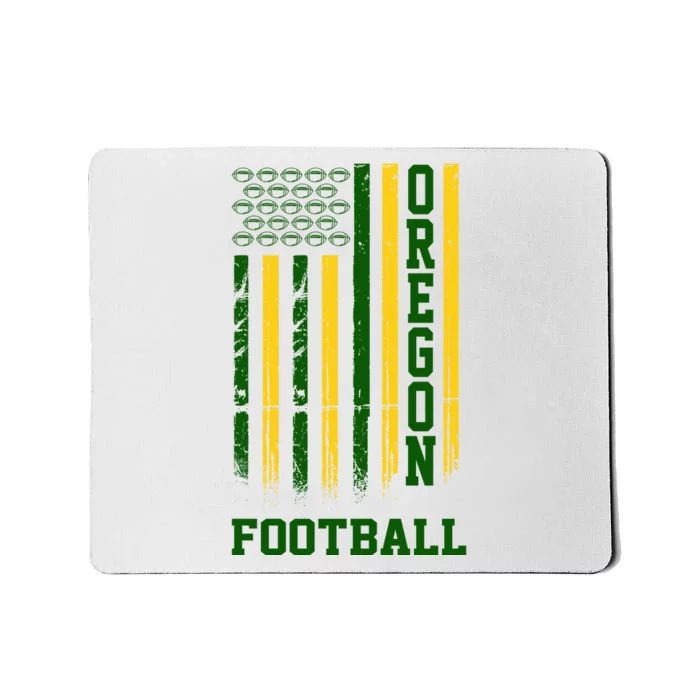 Oregon Football Fan American Flag Mousepad