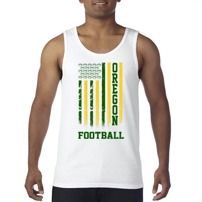 Oregon Football Fan American Flag Tank Top