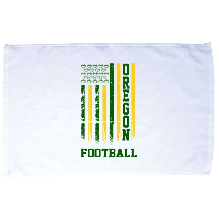 Oregon Football Fan American Flag Microfiber Hand Towel