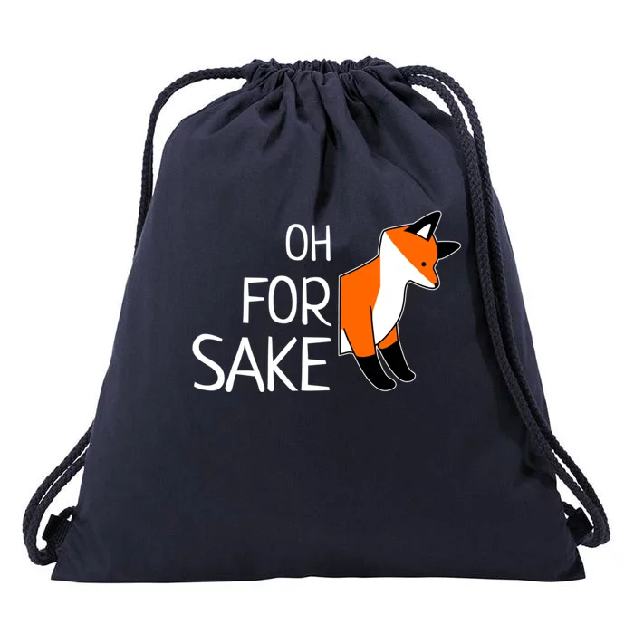 Oh For Fox Sake Funny Sarcastic Pun Joke Gift Drawstring Bag