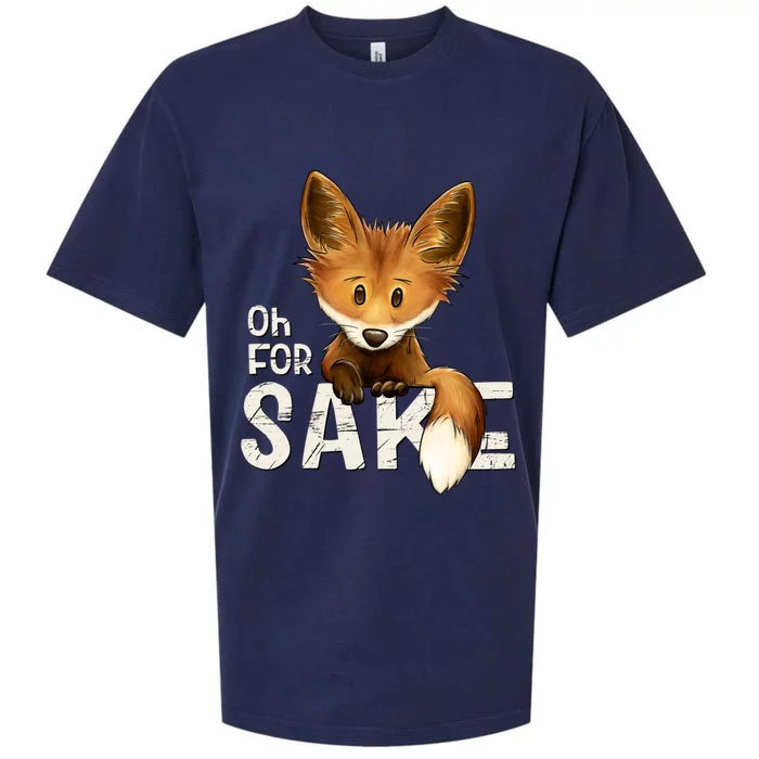 Oh For Fox Sake Funny Swearing Fox Pun Funny Gift Sueded Cloud Jersey T-Shirt