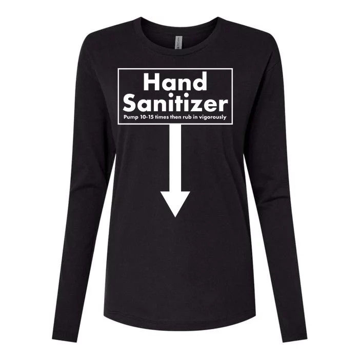 Offensive Hand Sanitizer Joke Womens Cotton Relaxed Long Sleeve T-Shirt