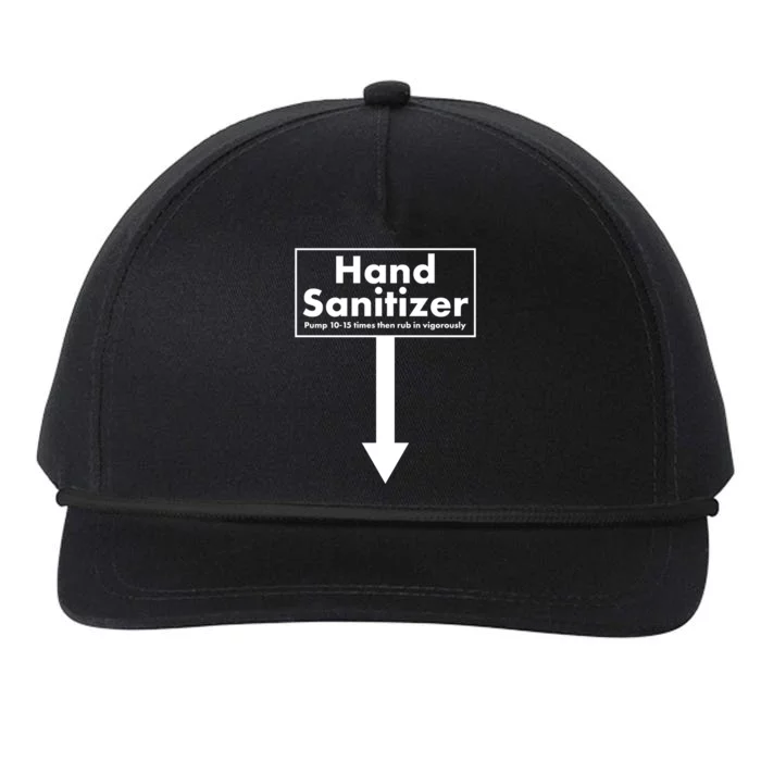 Offensive Hand Sanitizer Joke Snapback Five-Panel Rope Hat