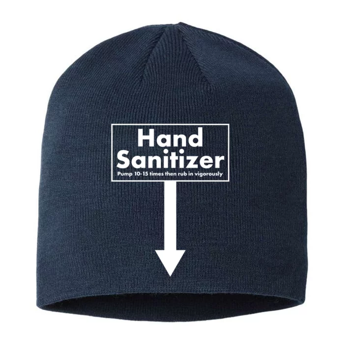 Offensive Hand Sanitizer Joke 8 1/2in Sustainable Knit Beanie