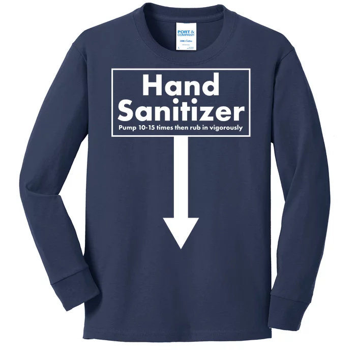 Offensive Hand Sanitizer Joke Kids Long Sleeve Shirt