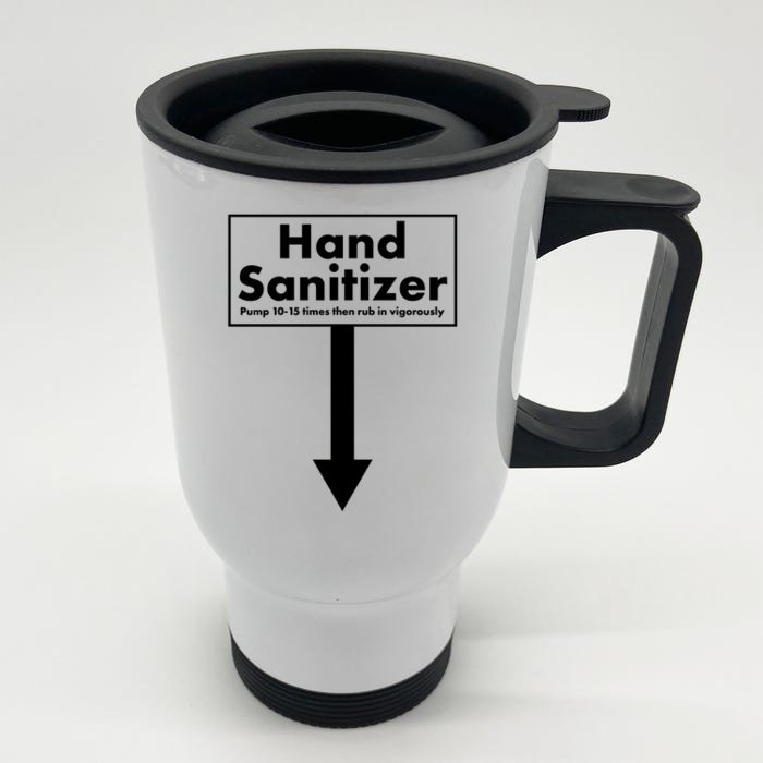 Offensive Hand Sanitizer Joke Front & Back Stainless Steel Travel Mug