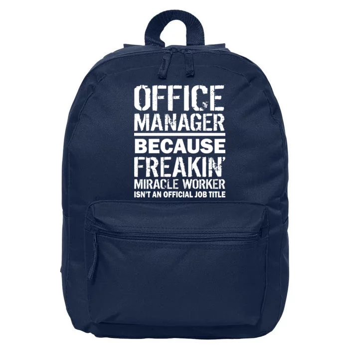 Office Manager Miracle Worker Job Title 16 in Basic Backpack