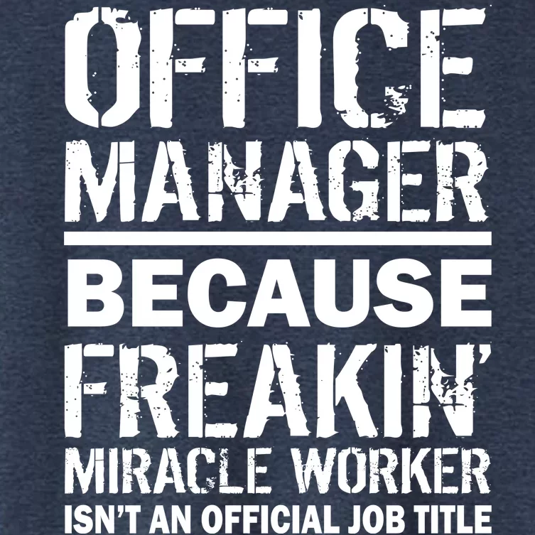 Office Manager Miracle Worker Job Title Women's Crop Top Tee