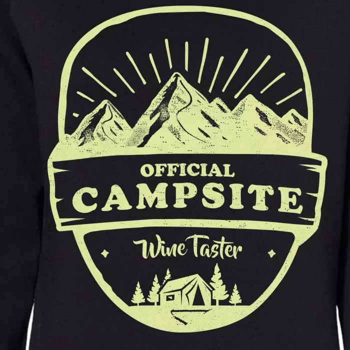 Official Campsite Wine Taster Womens California Wash Sweatshirt