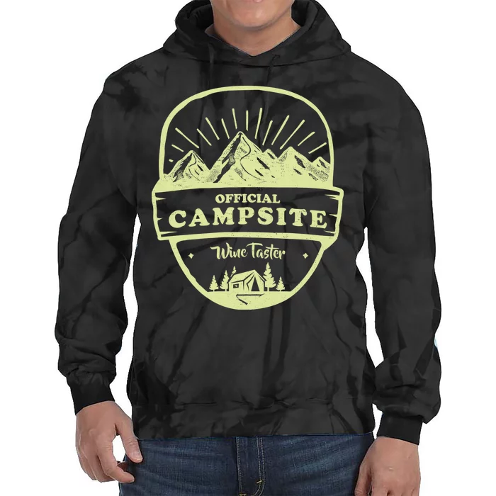 Official Campsite Wine Taster Tie Dye Hoodie