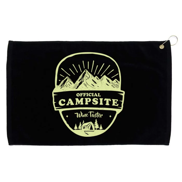 Official Campsite Wine Taster Grommeted Golf Towel