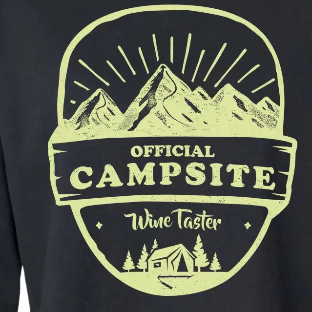 Official Campsite Wine Taster Cropped Pullover Crew