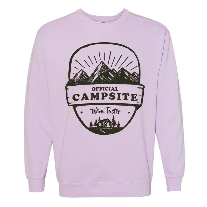 Official Campsite Wine Taster Garment-Dyed Sweatshirt