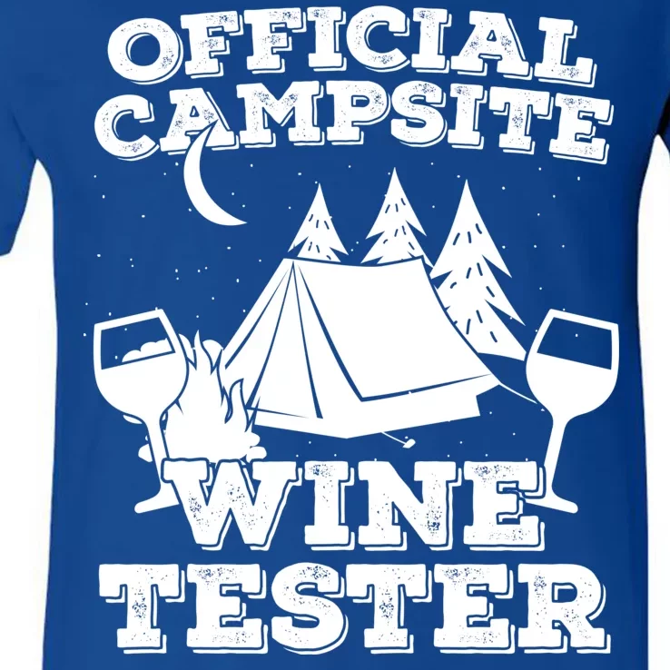 Official Campsite Wine Tester V-Neck T-Shirt