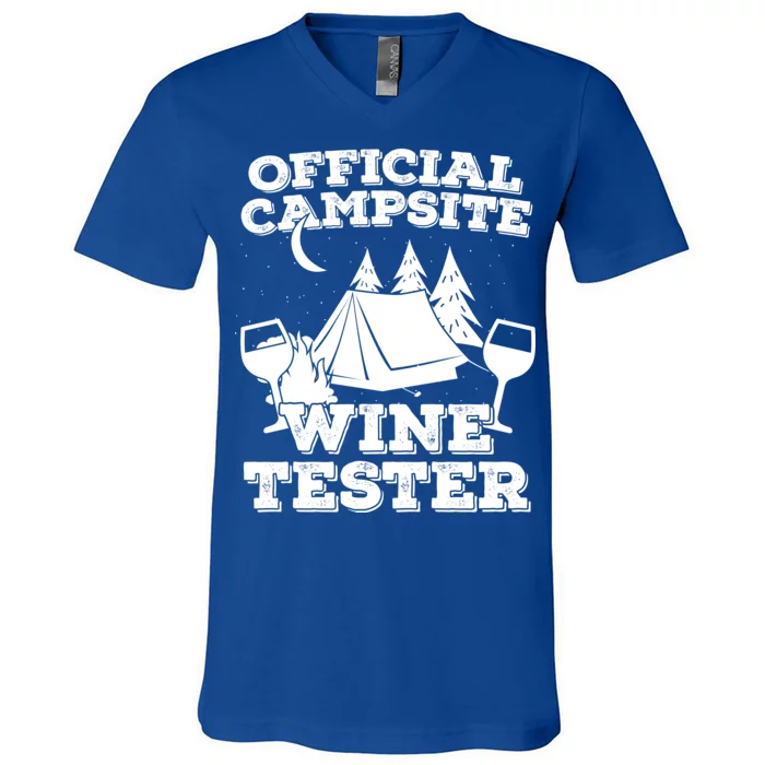 Official Campsite Wine Tester V-Neck T-Shirt