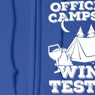 Official Campsite Wine Tester Full Zip Hoodie