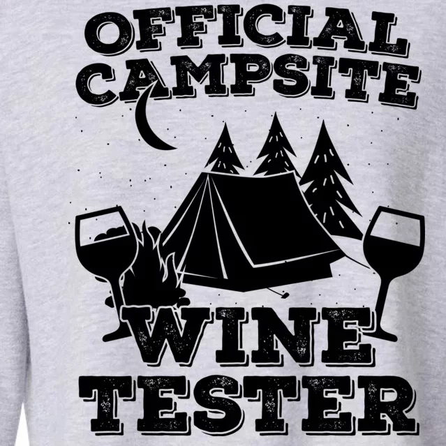 Official Campsite Wine Tester Cropped Pullover Crew