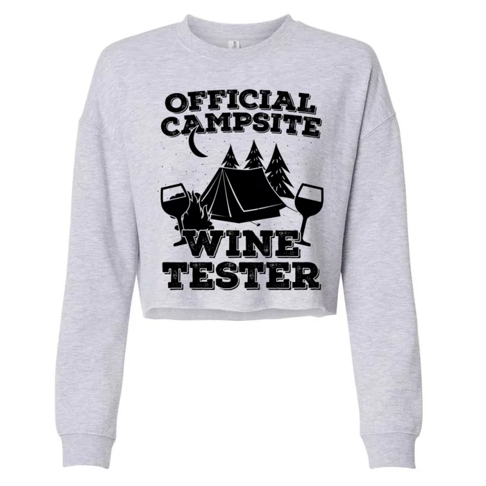 Official Campsite Wine Tester Cropped Pullover Crew