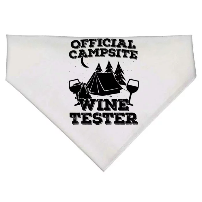 Official Campsite Wine Tester USA-Made Doggie Bandana