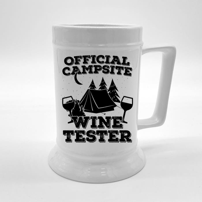 Official Campsite Wine Tester Front & Back Beer Stein