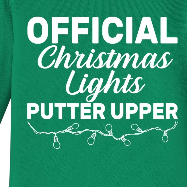 Official Christmas Light Putter Upper Baby Long Sleeve Bodysuit