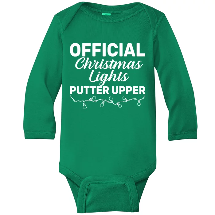 Official Christmas Light Putter Upper Baby Long Sleeve Bodysuit