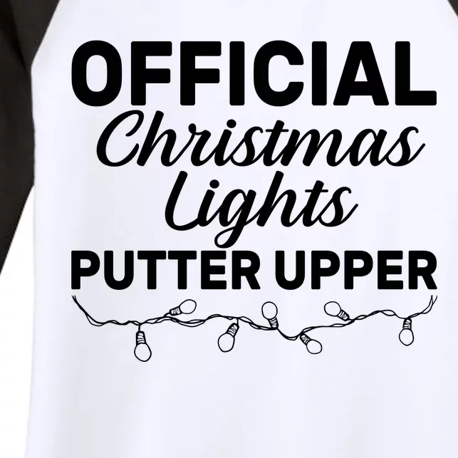 Official Christmas Light Putter Upper Women's Tri-Blend 3/4-Sleeve Raglan Shirt