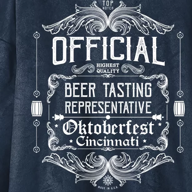 Official Cincinnati Oktoberfest Beer Tasting Representative Hooded Wearable Blanket