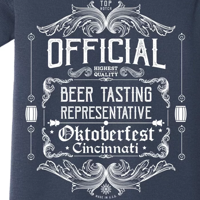 Official Cincinnati Oktoberfest Beer Tasting Representative Baby Bodysuit