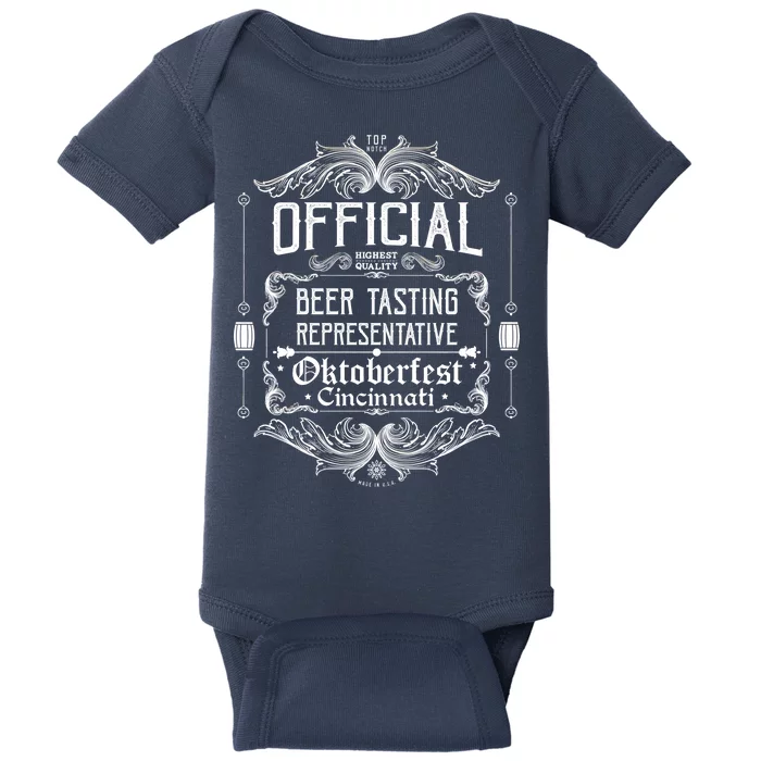 Official Cincinnati Oktoberfest Beer Tasting Representative Baby Bodysuit