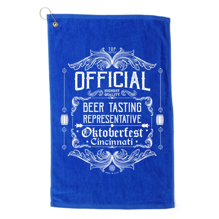 Official Cincinnati Oktoberfest Beer Tasting Representative Platinum Collection Golf Towel