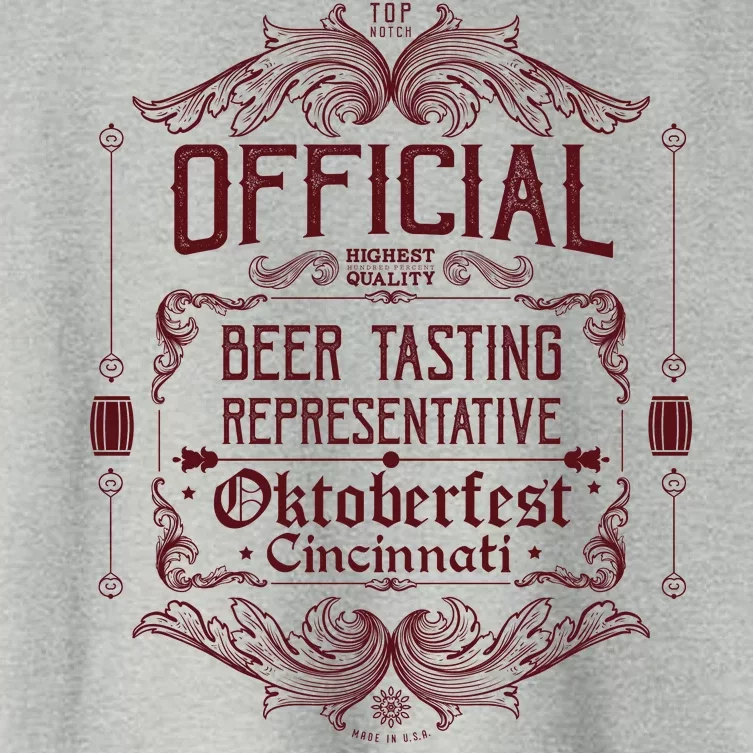 Official Cincinnati Oktoberfest Beer Tasting Representative Women's Crop Top Tee