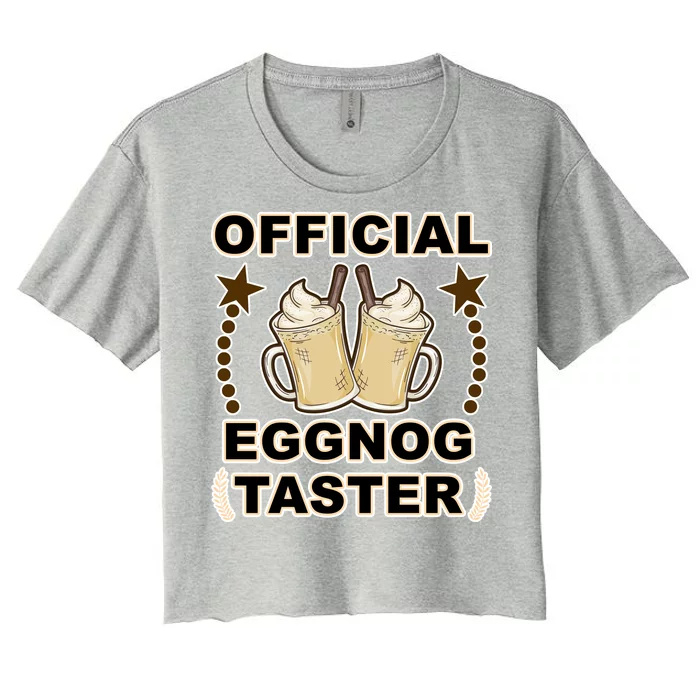 Official Eggnog Taster Women's Crop Top Tee